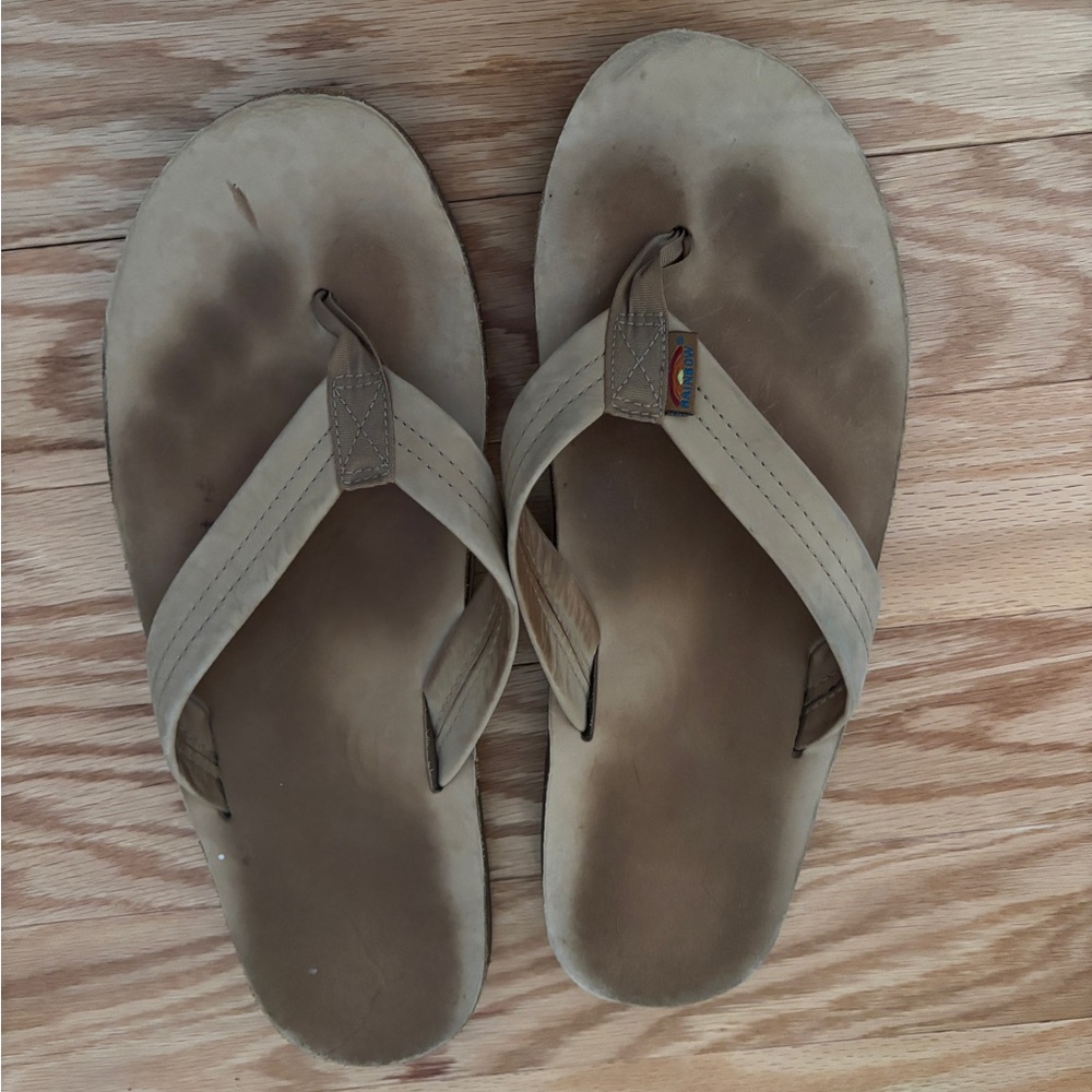 Rainbow Sandals Tan Flip Flops